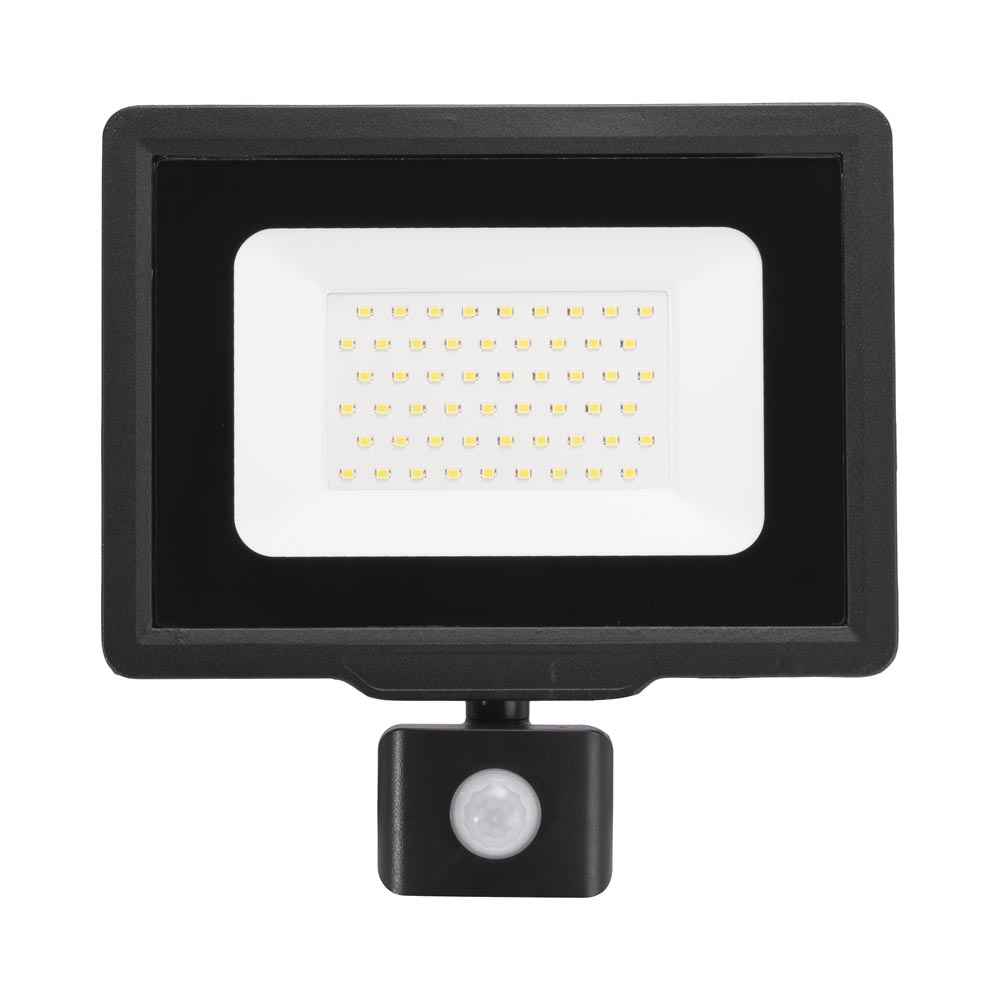 Proiector LED exterior Novelite 20W cu senzor de mișcare, 1800 lumeni IP65, lumină rece