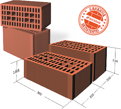 Caramida Durotherm 365x200x238 mm E 72 buc/pal