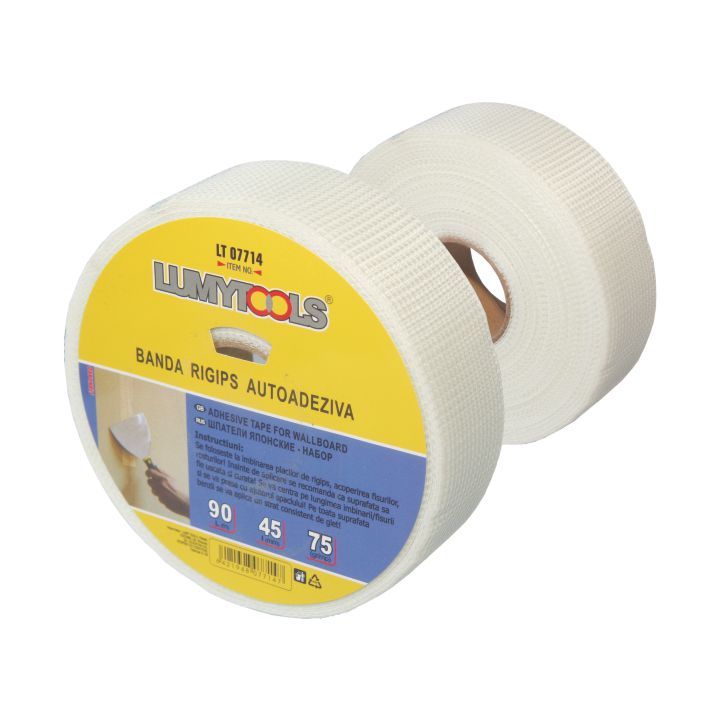 Bandă ﬁbră de sticlă pentru gips - carton, 45 mm x 90 m