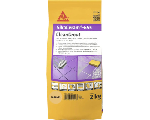 Chit de rosturi gresie și faianță SikaCeram 655 CleanGrout Caramel, 2 kg