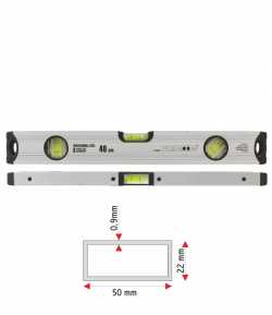 Nivelă aluminiu cu trei indicatori, 800 mm