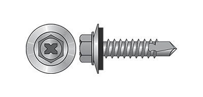 Surub autoforant cap hexagonal 6,3 x 90 mm zn 50 buc/cutie