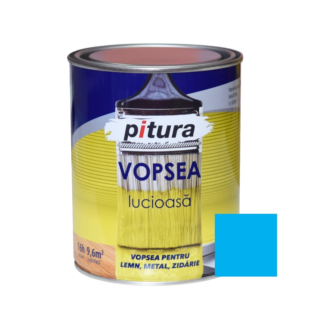 Vopsea universală Pitura, alchidică albastru luminos, 0.6 l