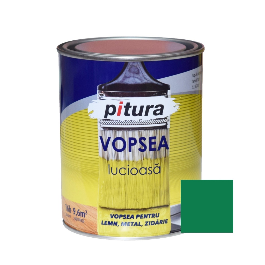 Vopsea universală Pitura, alchidică verde luminos, 0.6 l