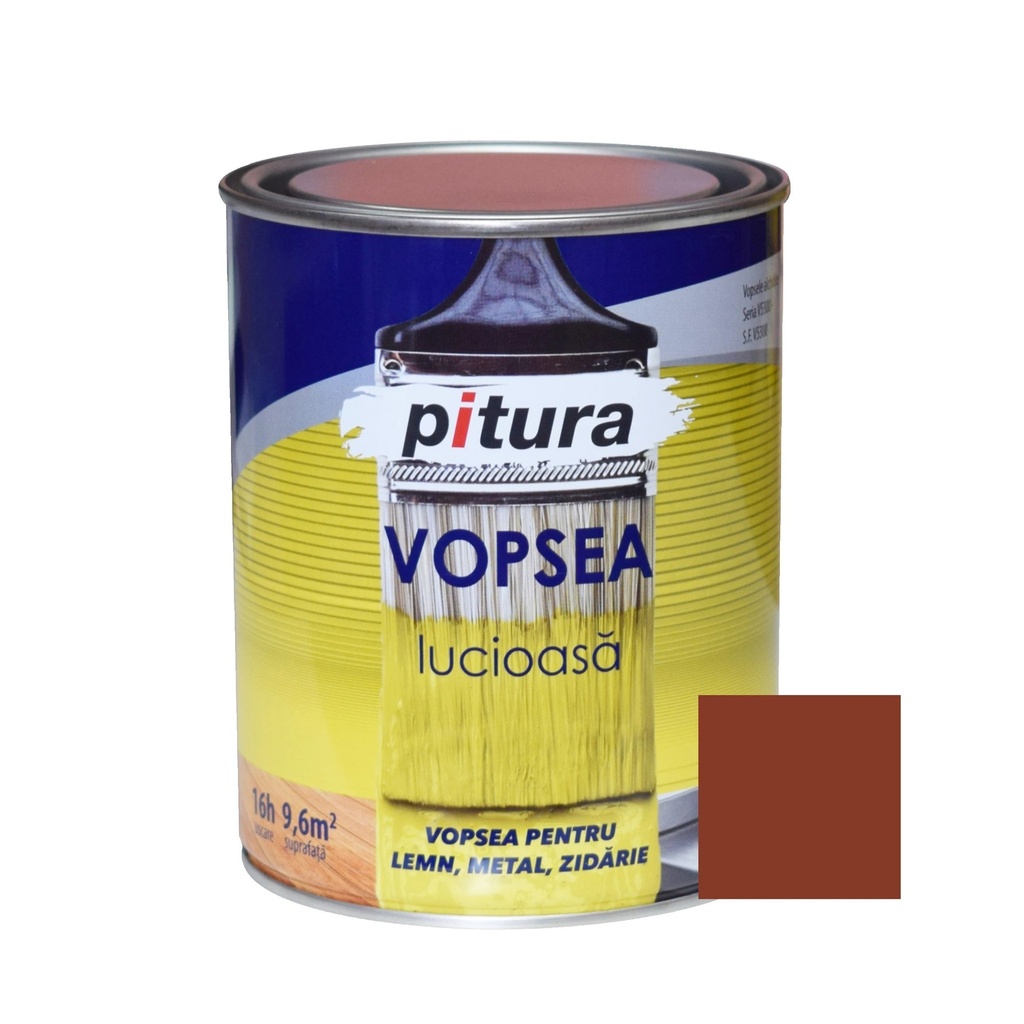 Vopsea universală Pitura, alchidică maro deschis, 0.6 l