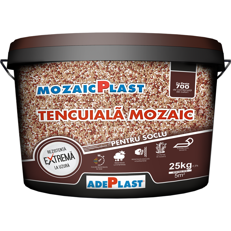 Adeplast Mozaicplast – Component pentru Tencuială Mozaicată cu cuarț, 25 Kg