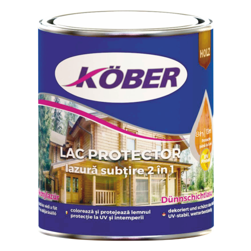 Lac protector Kober lazură subțire 2 în 1 wenge, 0.75 l