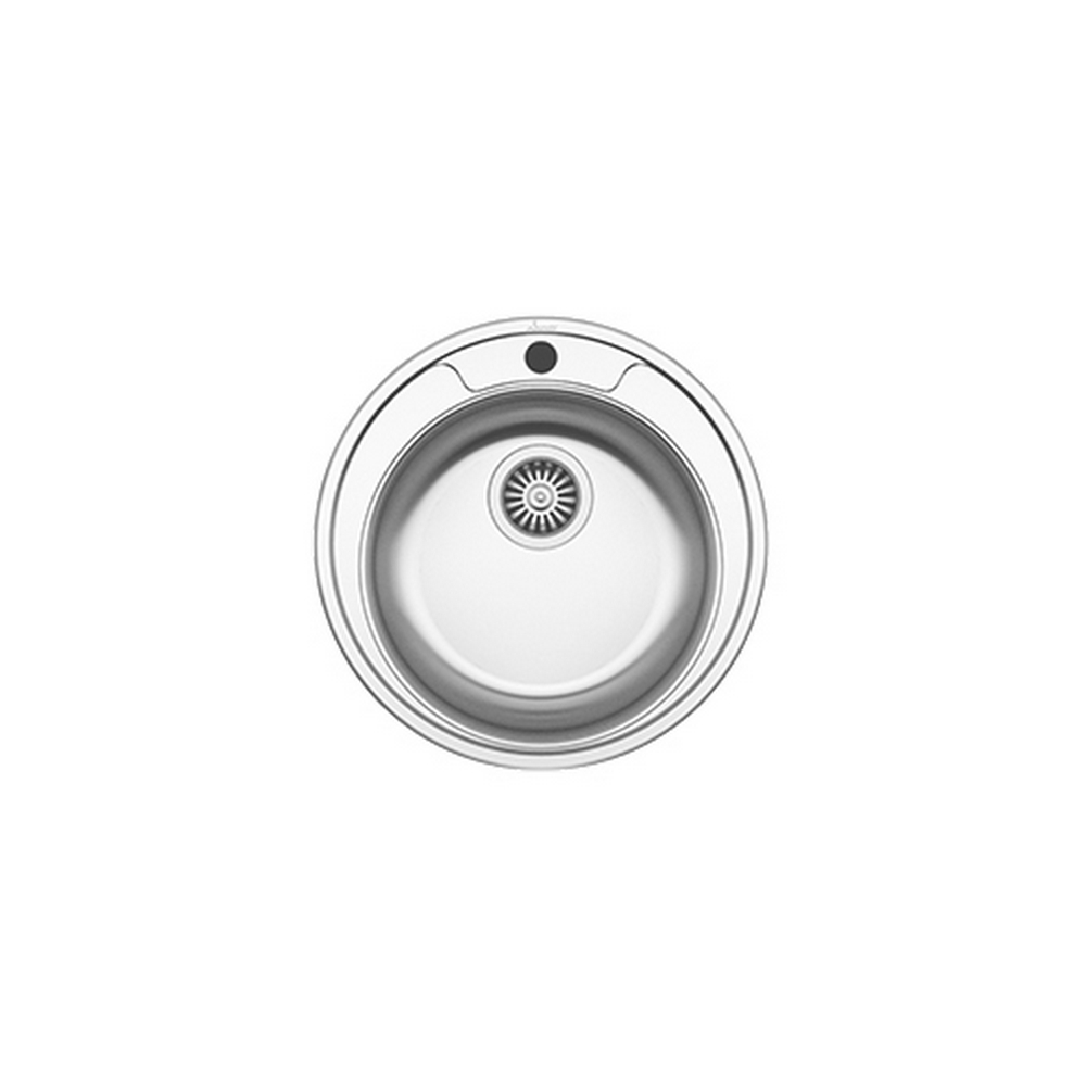 Chiuvetă bucătărie rotundă Sanobi 2000.BRM inox, Ø 490x165 mm