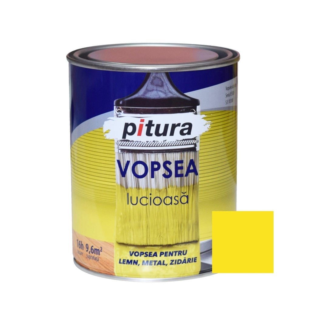 Vopsea universală Pitura, alchidică galben deschis, 0.6 l