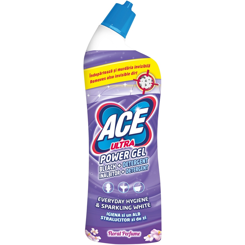 ACE Ultra Power Gel înălbitor si degresant Floral, 750 ml