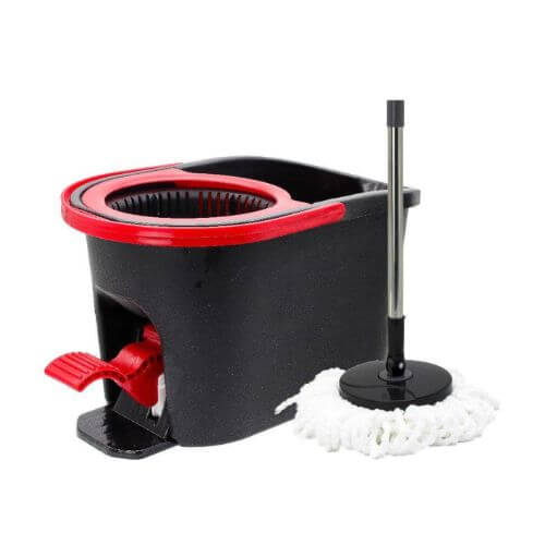 Găleată pentru mop cu pedală+2 rezerve 100% microfibră, 16 l