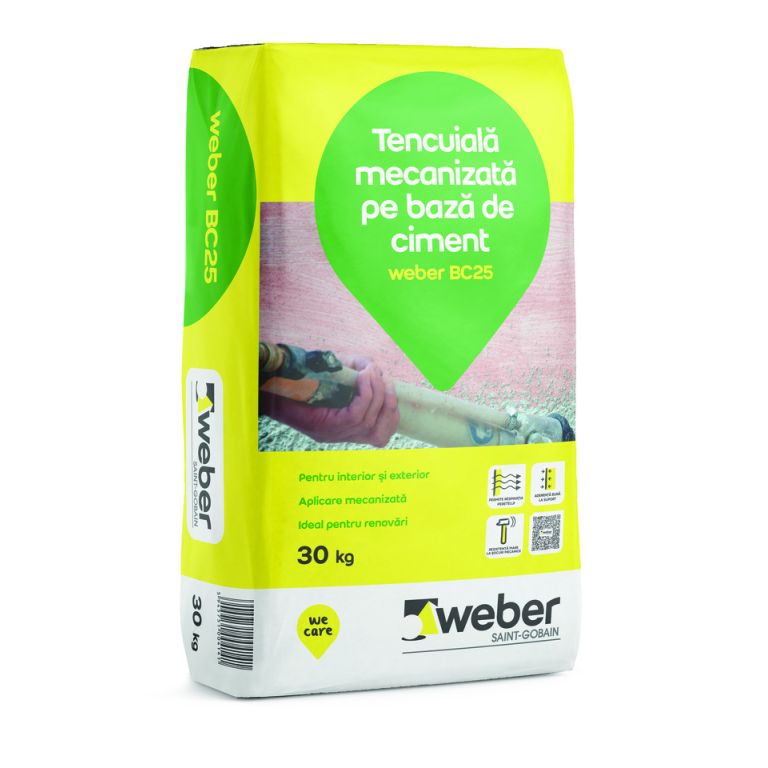 Weber BC25 30 kg/sac - tencuiala  mecanizata pentru interior - exterior