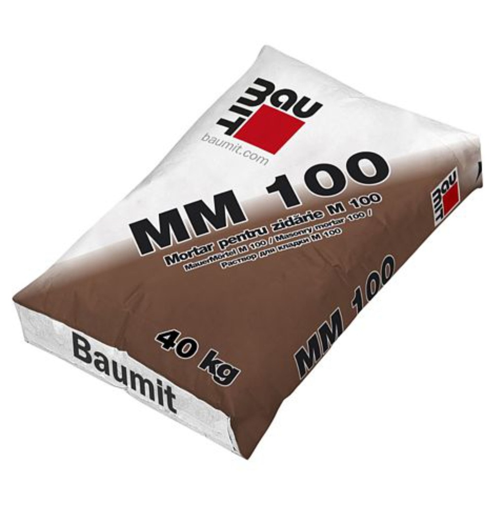 Baumit MM 100, mortar uscat, predozat de clasă M10, pentru zidării 40 kg/sac