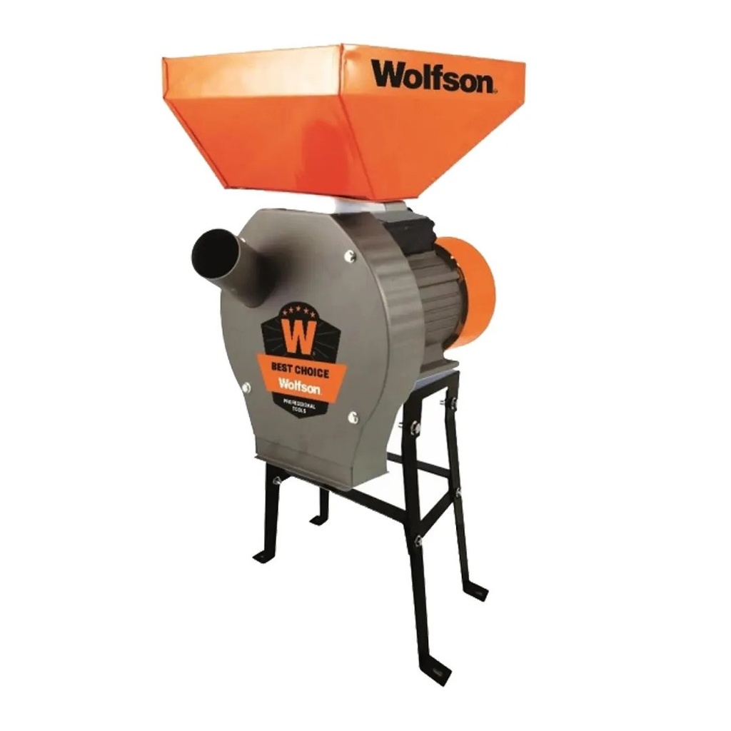 WOLFSON - Moara pentru cereale, stiuleti de porumb, cu suport, MCR1S- 2700W