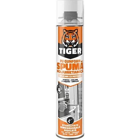 Spumă poliuretanică TIGER pentru montaj pistol, 700 ml