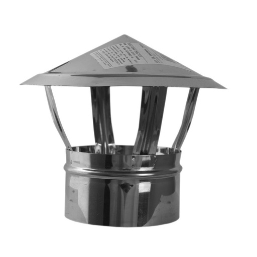 [P004954] Capac terminal din inox pentru coș de fum D. 180 mm