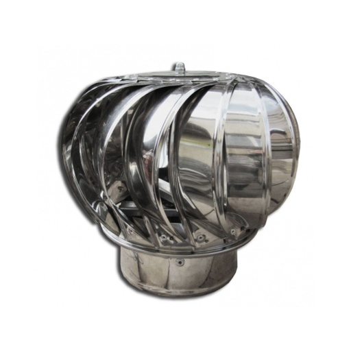 [P005541] Capac terminal rotativ din inox pentru coș de fum D. 160 mm