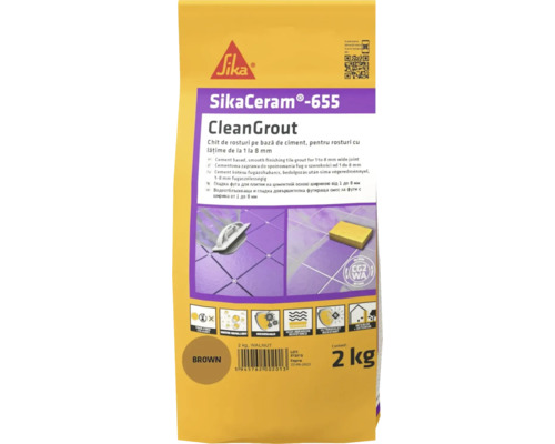 [P002727] Chit de rosturi gresie și faianță SikaCeram 655 CleanGrout Brown, 2 kg