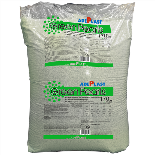 [P006879] Granule/perle polistiren ADEPLAST Green Pearls aditivate pentru șapă termoizolantă 170 litri