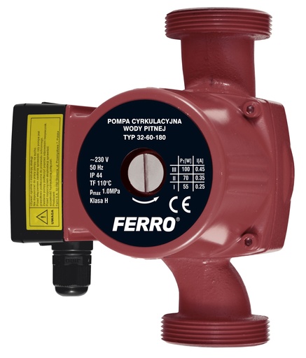 [P007847] Pompa de recirculare FERRO 32-60 180 mm 0302W