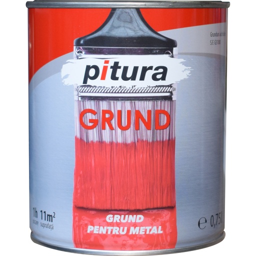 [P004624] Grund pentru metal Kober Pitura roșu oxid, 0.75 l