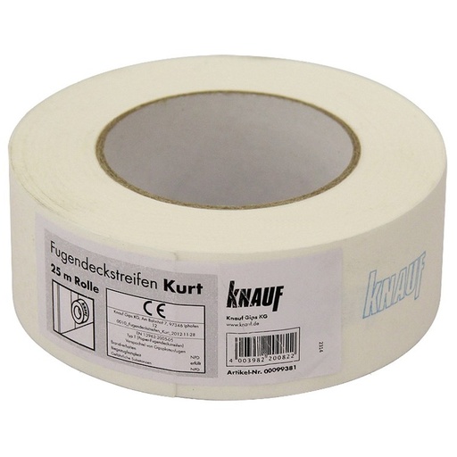 [P006466] Bandă de armare Knauf KURT pentru rosturi la gips-carton, 50 mm x 25 ml