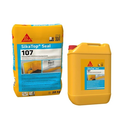 [P005386] Mortar de impermeabilizare, bicomponent, Sika Top Seal-107, 25 kg component A+B