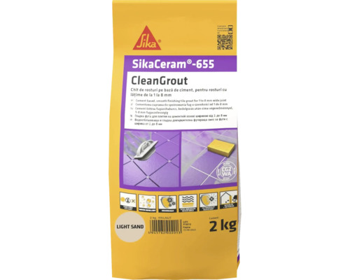 [P002733] Chit de rosturi gresie și faianță SikaCeram 655 CleanGrout Sand, 2 kg