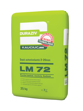 [P004232] Șapă autonivelantă DURAZIV LM 72 aditivată cu Kauciuc® 2-22mm, 25 kg