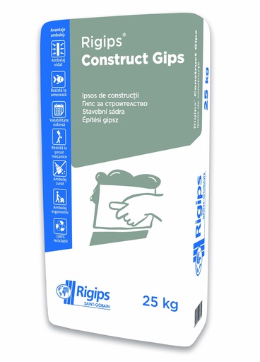 [P000279] Ipsos de constructii Rigips construct gips, interior, 25 kg