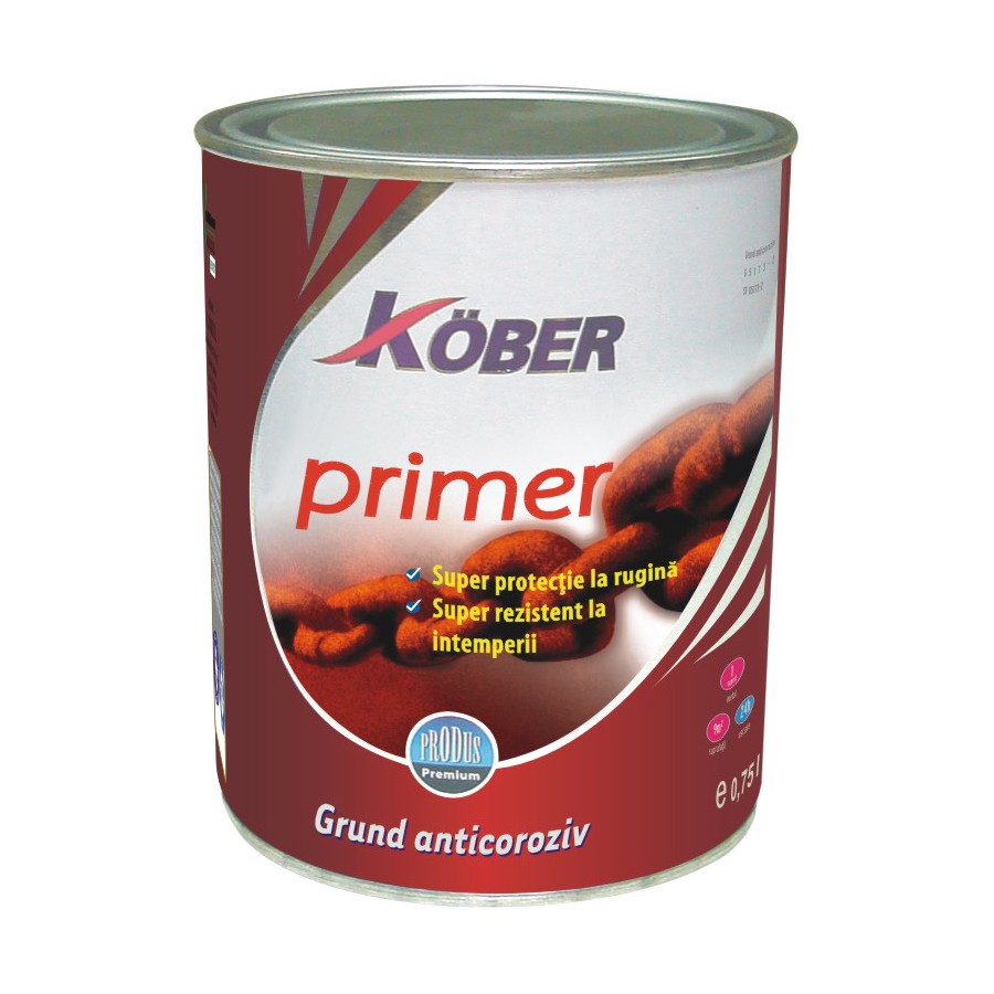 Grund anticoroziv pentru metal Kober Primer gri 0,75 l